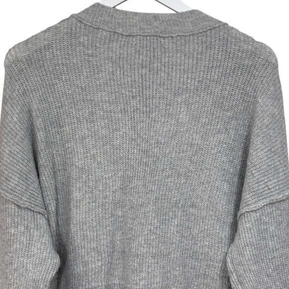 Pink Rose Gray & Black Bow Oversized sweater Size 1X Womens NWT - Picture 9 of 10